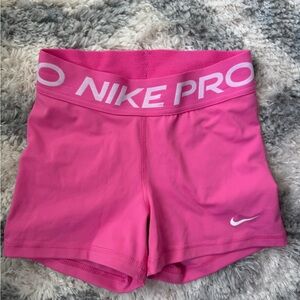 NikePro Women's Bright Pink Athletic Shorts